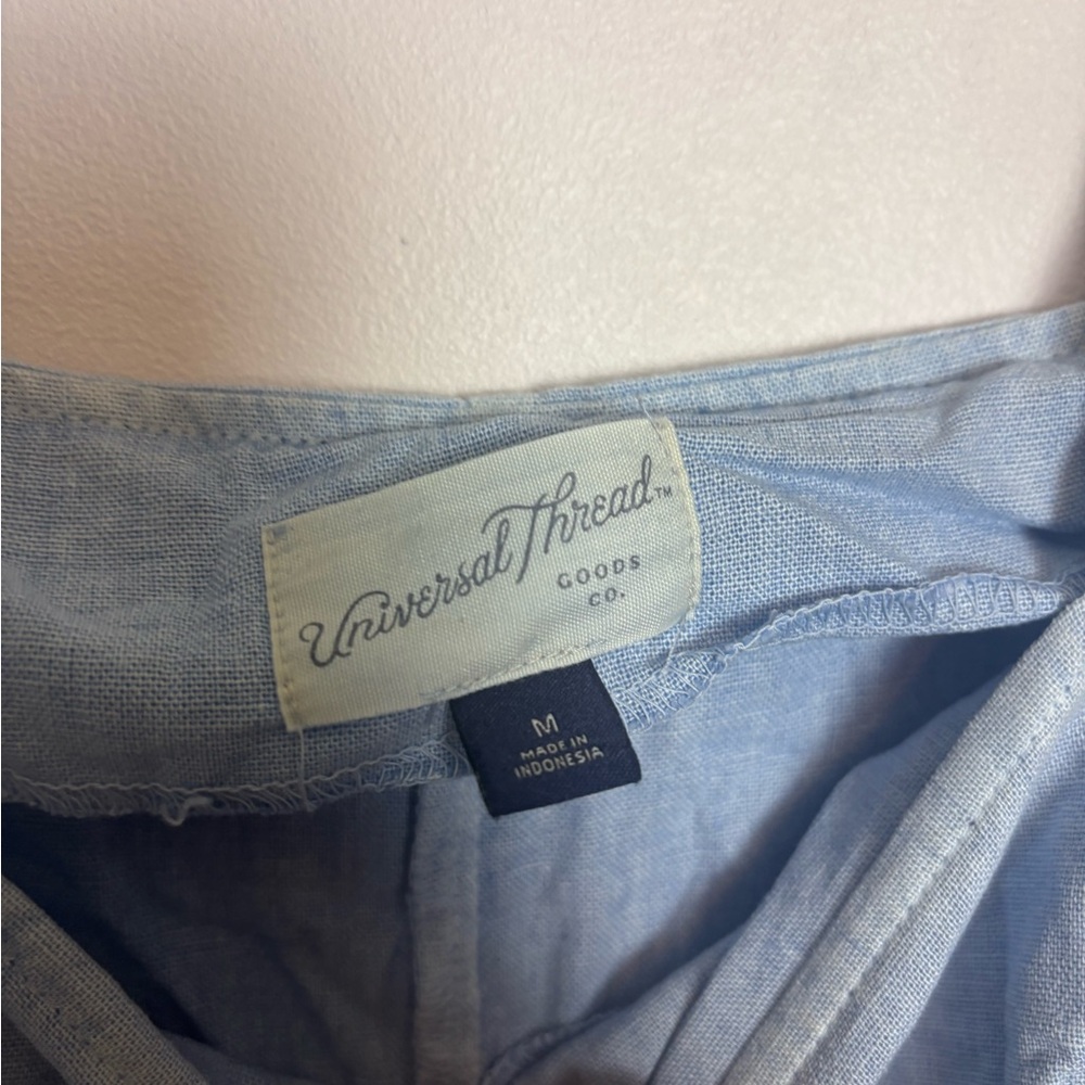 Universal Thread Light Blue Chambray Linen Blend … - image 4